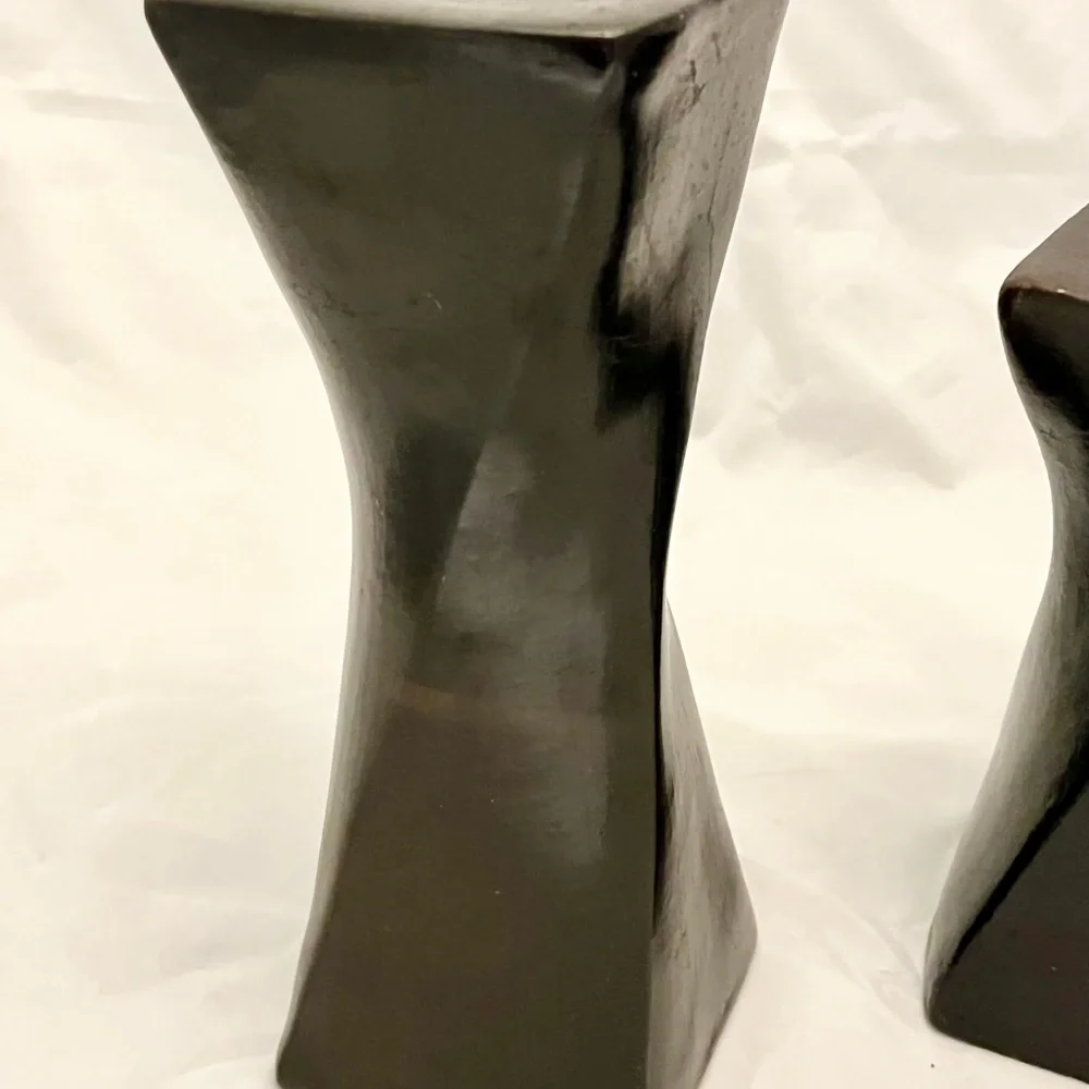 Ceramic Tealight Holders Vase ‘Twist of Fate' Lombok Pottery Center Indonesia